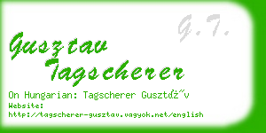 gusztav tagscherer business card